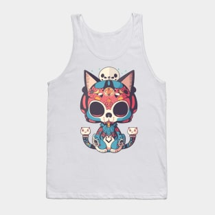 skull neko Tank Top